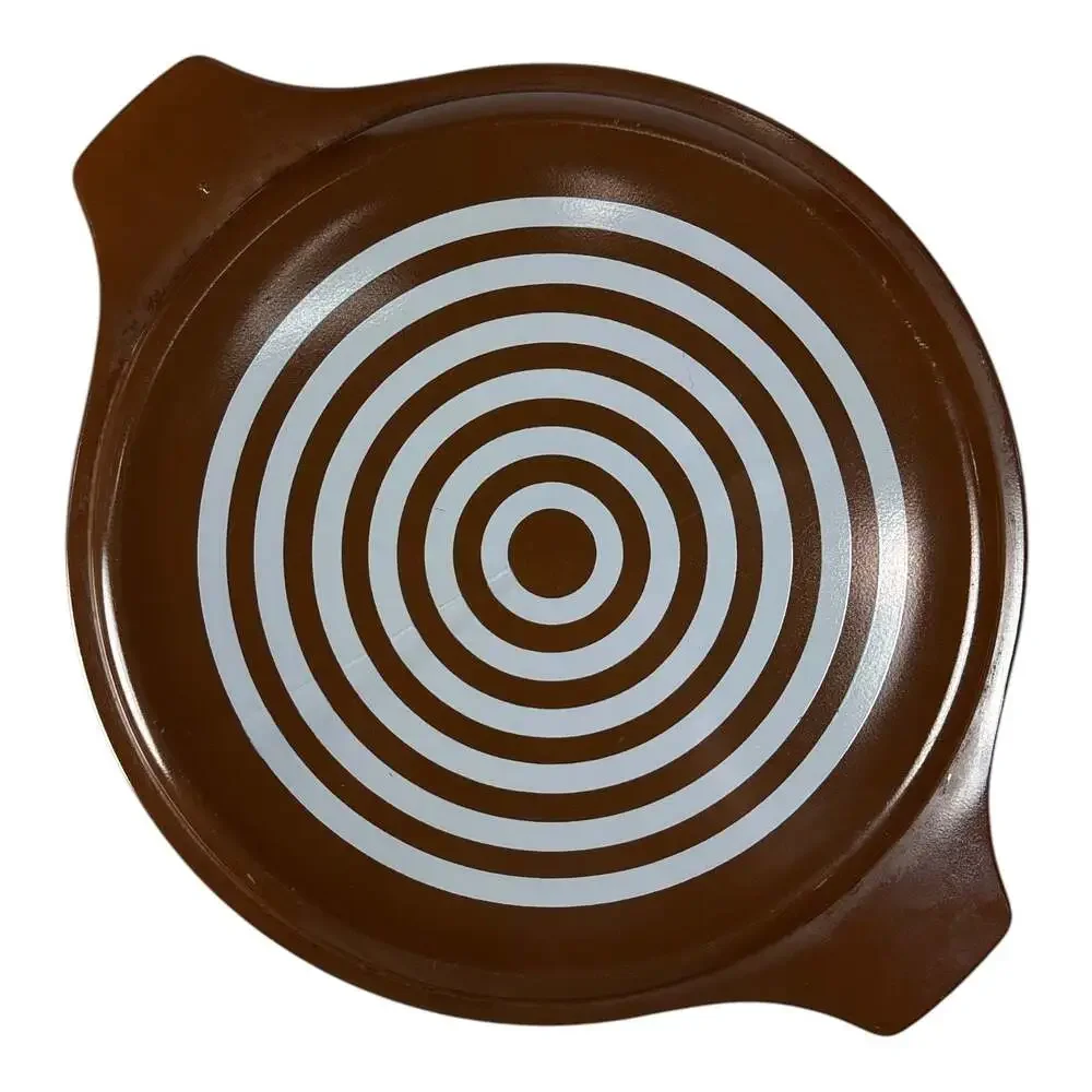 VTG Salton Pyrex Cosmopolitan Bullseye 2.5 QT Casserole Dish w/ Lid Ovenware